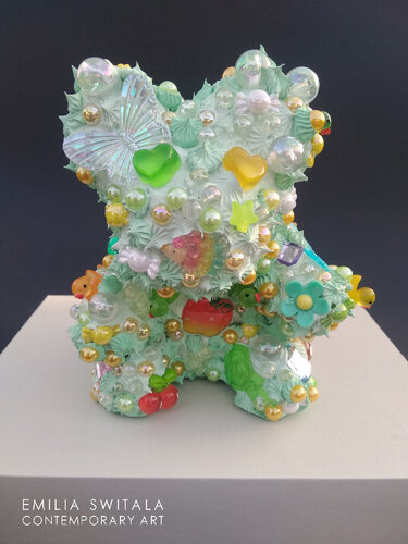 DINOZAUR TEDDY BEAR SCULPTURE #398 by Emilia Switala, Sculpture for Sale on Singulart