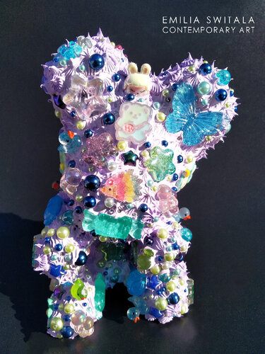 KUKU TEDDY BEAR SCULPTURE #410 by Emilia Switala, Sculpture for Sale on Singulart