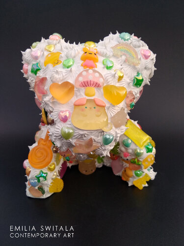 RESIUJE TEDDY BEAR SCULPTURE #378 di Emilia Switala, Scultura in vendita su Singulart