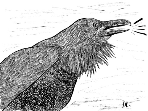Foggy Birds V by Louis Delattre, デッサン for Sale on Singulart