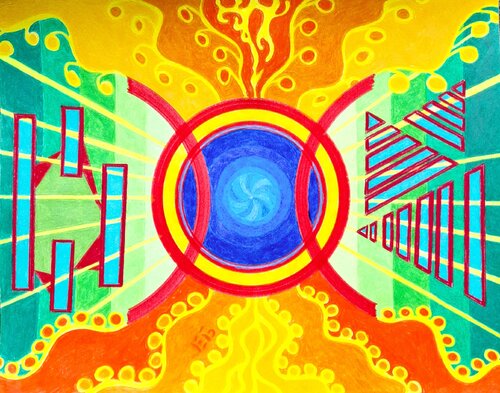 Between worlds by Bernd Pfaffeneder, Painting for Sale on Singulart