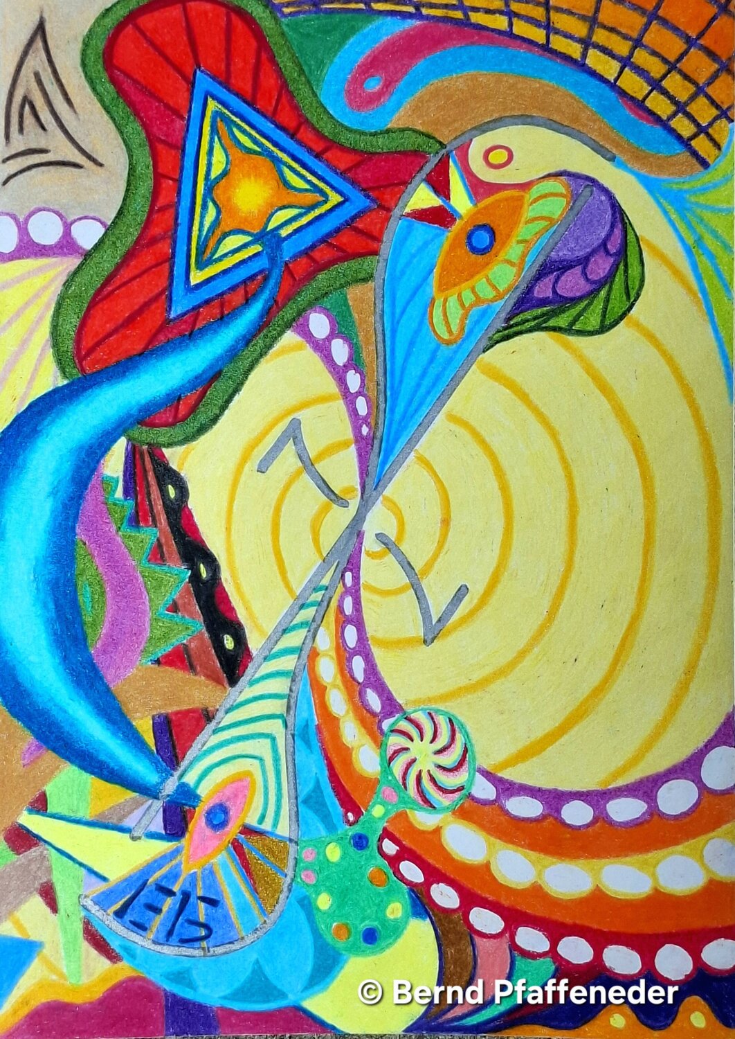 Tanz der Realitäten Bernd Pfaffeneder Drawing for sale