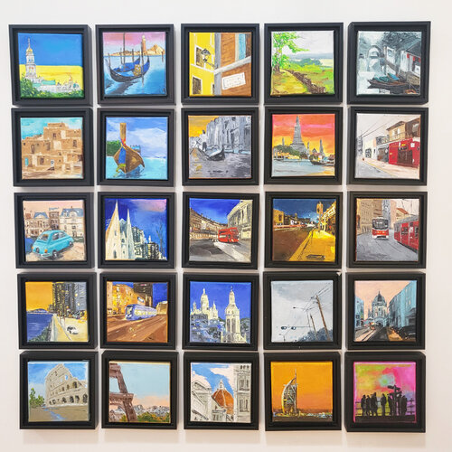 Fragments of the City-Miniature and More di Youngsook Park, Pittura in vendita su Singulart