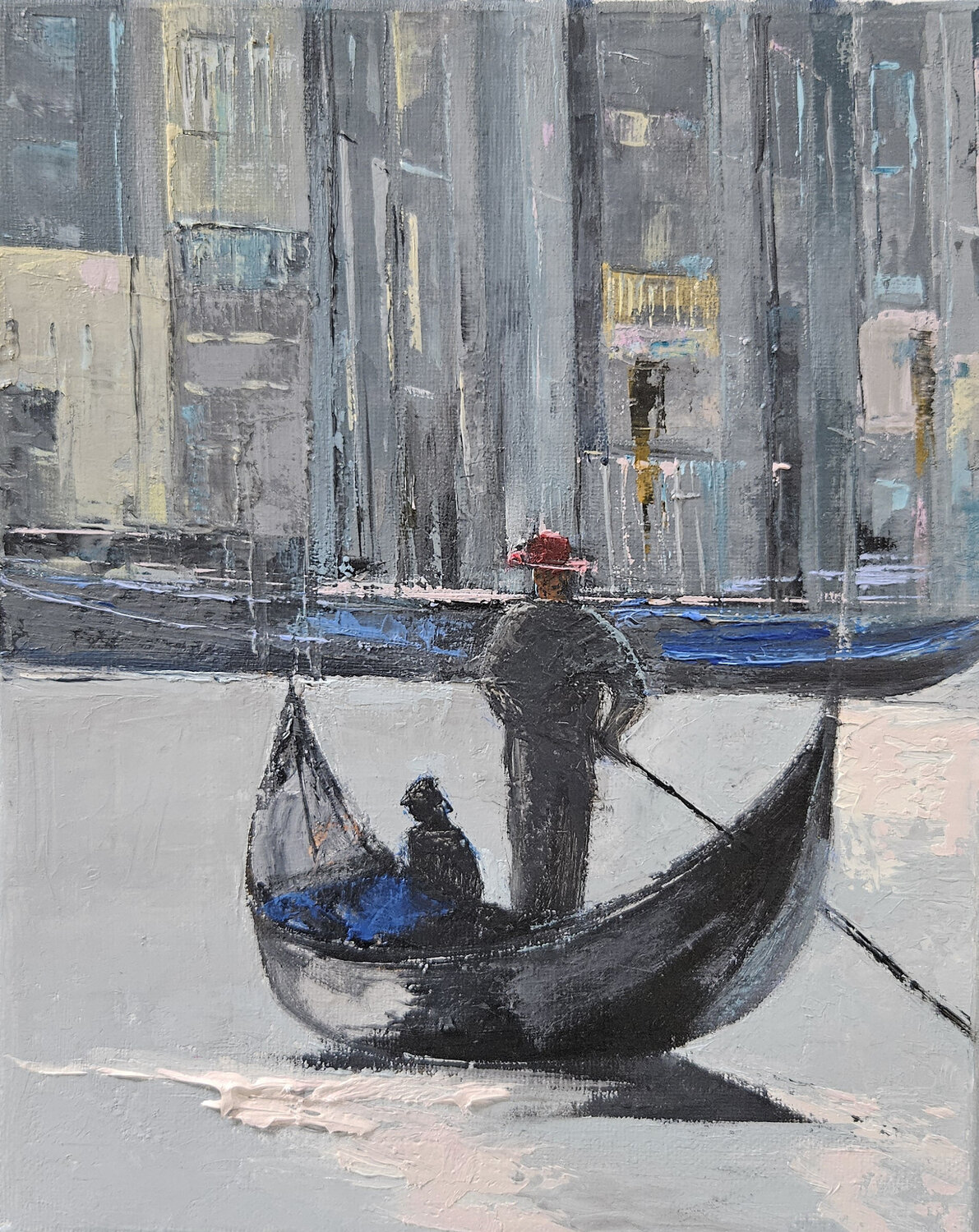Between Grey and Blue Youngsook Park Original painting for sale