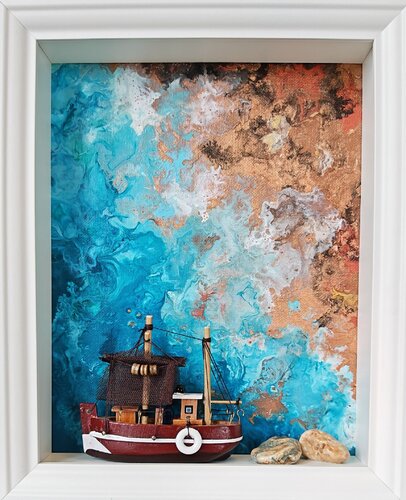 Barche e Pietre 3 by Elena Uvarova, Painting for Sale on Singulart