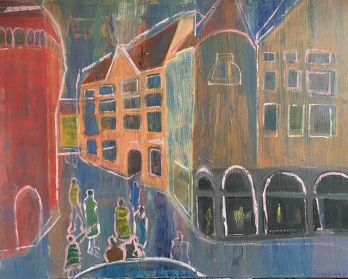 Kultorvet Copenhagen de Hans Jørgen Henriksen, Pintura a la venta en Singulart