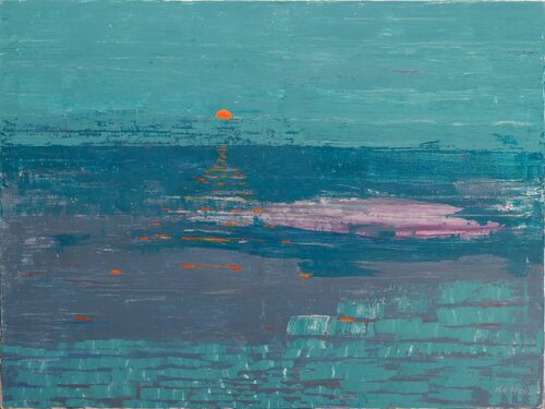 Hunters moon by Hans Jørgen Henriksen, Painting for Sale on Singulart