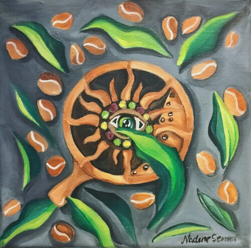 Coffee Eye par Nadine Senior, Peinture en vente sur Singulart
