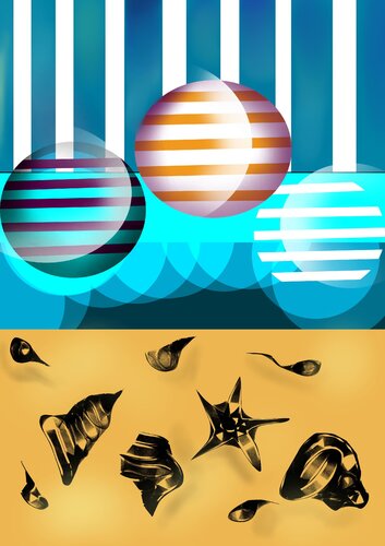 Striped Tides par Nadine Senior, Digital en vente sur Singulart