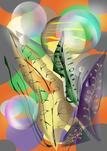 Luminous Leaves par Nadine Senior, Digital en vente sur Singulart