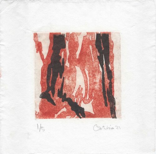 Cielo Negro, Tierra Roja No1 par Juanjo Ortubia, Œuvre sur papier en vente sur Singulart