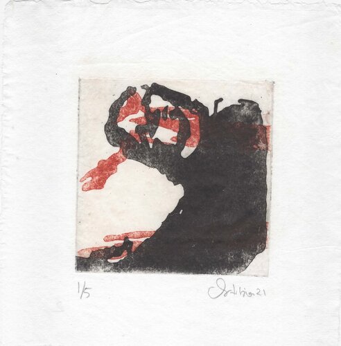 Cielo Negro, Tierra Roja No2 par Juanjo Ortubia, Œuvre sur papier en vente sur Singulart