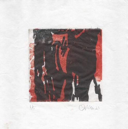 Cielo Negro, Tierra Roja No4 par Juanjo Ortubia, Œuvre sur papier en vente sur Singulart