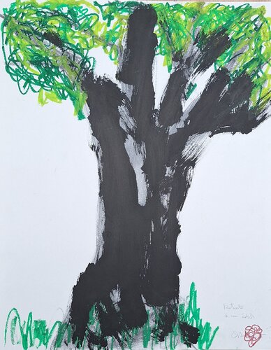 Retrato de un árbol van Juanjo Ortubia, Werk op papier te koop op Singulart