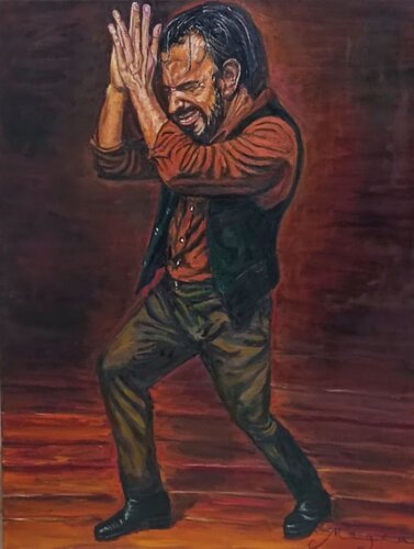 Eco del sudor sobre madera de Salvador José Megias Carmona, Pintura a la venta en Singulart