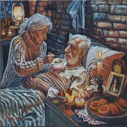 LA CUIDADORA. by Salvador José Megias Carmona, 油畫 for Sale on Singulart