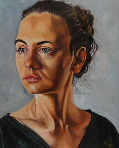 LA JOVEN DEL PIERCING de Salvador José Megias Carmona, Pintura a la venta en Singulart