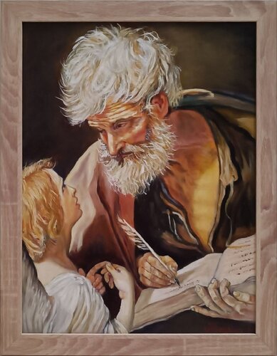 REPRODUCCIÓN DE SAN MATEO Y UN ANGEL DE GUIDO RENI. by Salvador José Megias Carmona, 絵画 for Sale on Singulart