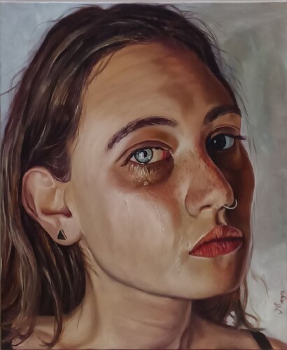 JOVEN DESCONSOLADA. par Salvador José Megias Carmona, Peinture en vente sur Singulart