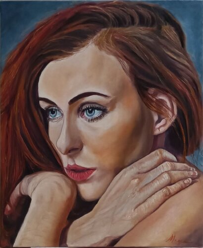 MUJER DE MIRADA INCISIVA. par Salvador José Megias Carmona, Peinture en vente sur Singulart