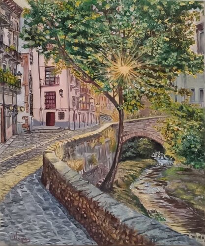 Paseo del Darro par Salvador José Megias Carmona, Peinture en vente sur Singulart