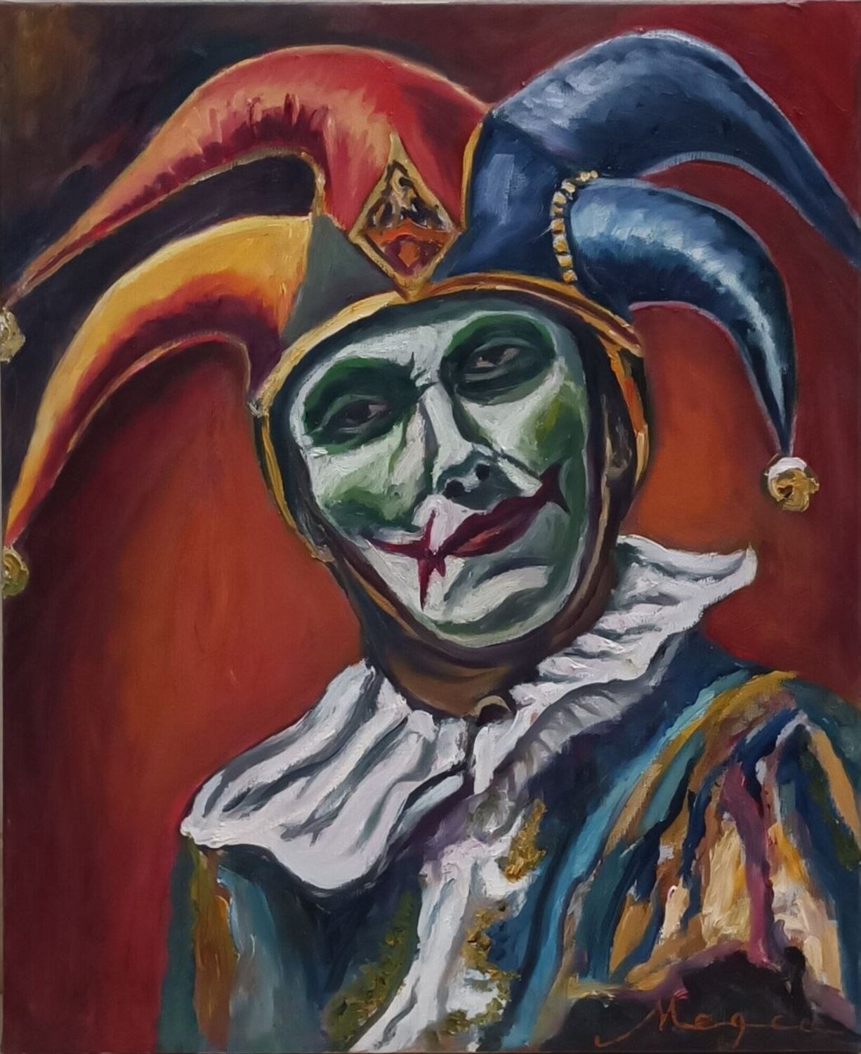 BUFON DE CUATRO PUNTAS. Salvador José Megias Carmona Peinture originale à vendre