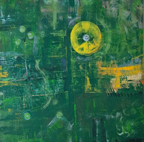 L'éclat de soleil "Mimosa II" di Anna Margaretha Kauss-Zemp, Pittura in vendita su Singulart