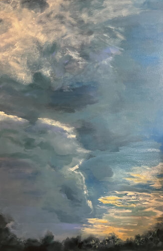 Baseball Skies de Monique Robidoux Art & Design, Pintura a la venta en Singulart