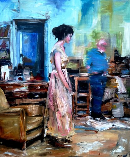 Hádka by Mar Ko, Painting for Sale on Singulart