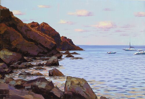Spiaggia Calamoresca, Piombino. by Revaz Tcheishvili, Painting for Sale on Singulart