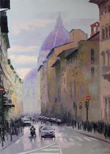 Pioggia a Firenze di Revaz Tcheishvili, Pittura in vendita su Singulart