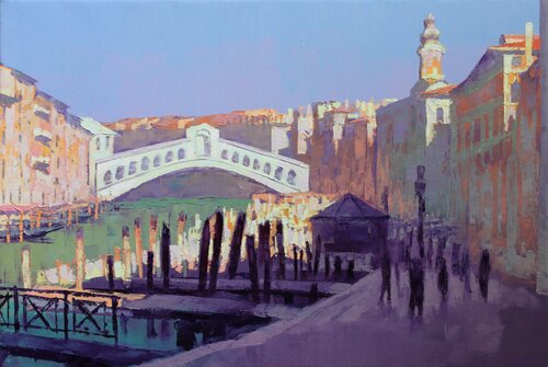 Venezia, Ponte di Rialto di Revaz Tcheishvili, Pittura in vendita su Singulart