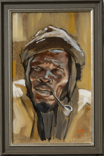 Man with pipe by Jasper Andries, 회화 for Sale on Singulart
