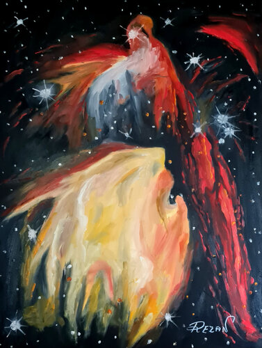 Emergence of a Star by Rezan Ozger, 회화 for Sale on Singulart