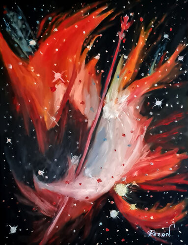 Cosmic Explosion by Rezan Ozger, 회화 for Sale on Singulart
