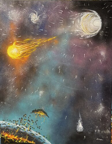 Cosmic Chaos #1 by Donald Orban, Painting for Sale on Singulart
