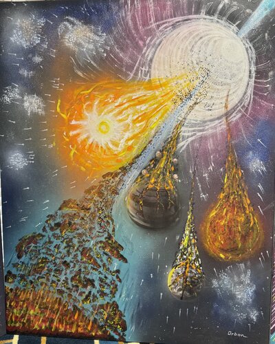 Cosmic Chaos #3 by Donald Orban, Painting for Sale on Singulart