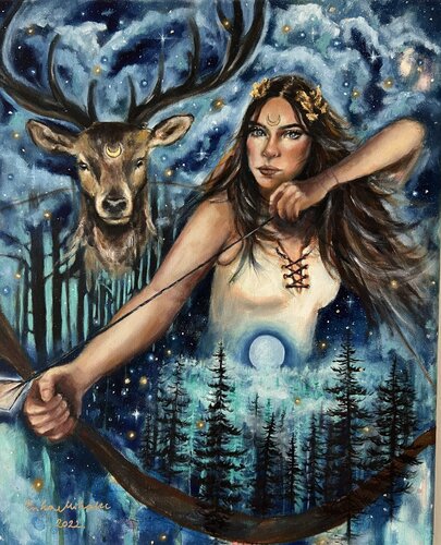 Artemis by Erika Mihalec, Painting for Sale on Singulart