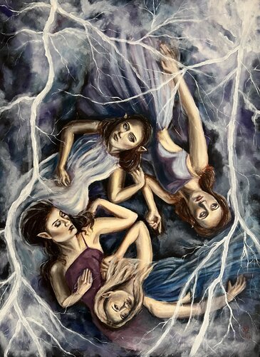 Valkyries by Erika Mihalec, Painting for Sale on Singulart