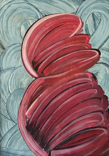 Ömer Uluç Original Oil Painting on Canvas – Signed, 1998 Abstract Composition, Museum Quality Artwork by murat sercan guntas, Painting for Sale on Singulart