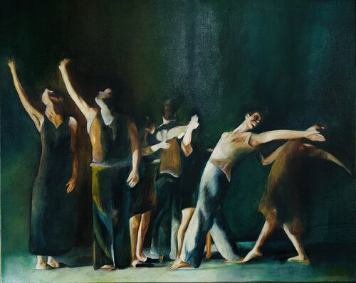 Glimpses of darkness I - oil on canvas par Agavni Bagdikian, Peinture en vente sur Singulart