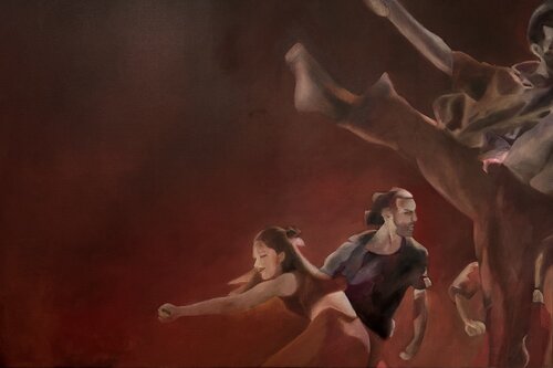 Glimpses of darkness III - oil on canvas by Agavni Bagdikian, 絵画 for Sale on Singulart