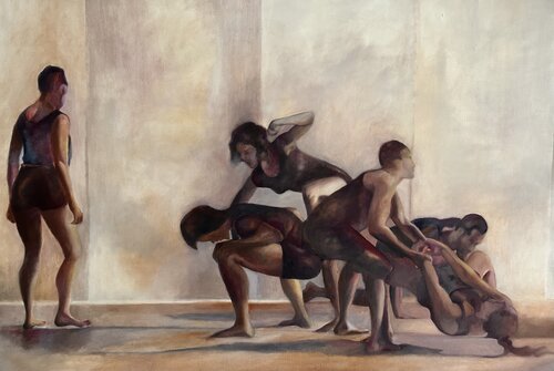 Glimpses of darkness IV - oil on canvas by Agavni Bagdikian, 회화 for Sale on Singulart