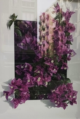 Edificios reflejados sobre pintura realista di Sara Gallego, Fotografia in vendita su Singulart