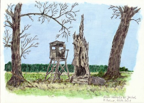 Alter Jägersitz by Rudolf Oehme, Painting for Sale on Singulart