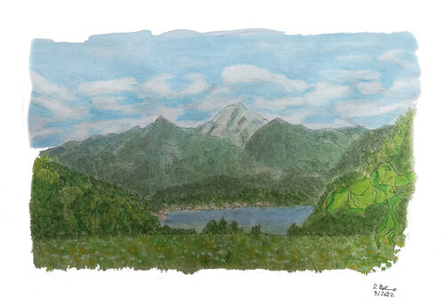 Blick auf den Faaker See in Kärnten by Rudolf Oehme, 油畫 for Sale on Singulart