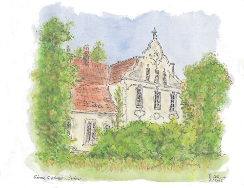Altes Gutshaus derer von Bredow in Görne par Rudolf Oehme, Peinture en vente sur Singulart
