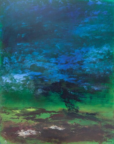 MA NUIT BLEUE von robert KHALVADJIAN, Malerei kaufen auf Singulart
