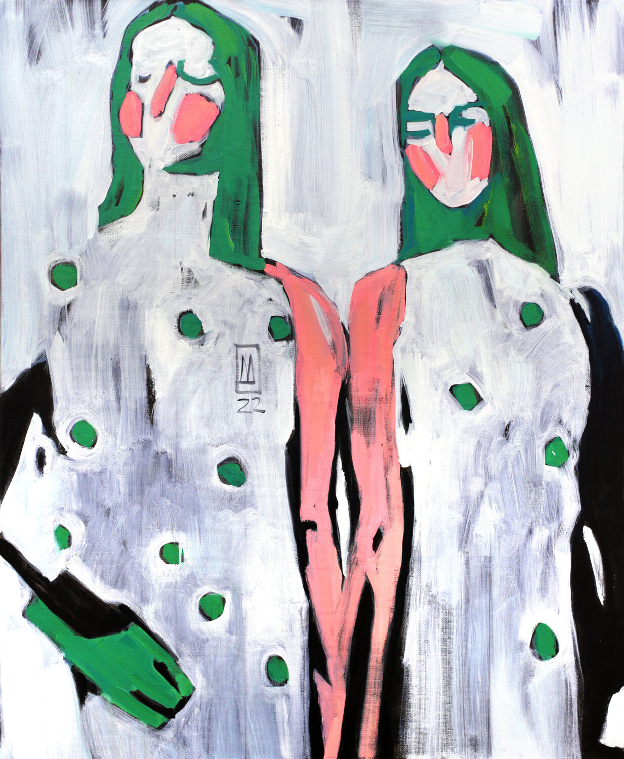 Shoulder to Shoulder Anastasiia Danilenko Peinture originale à vendre
