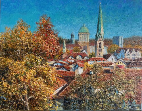Zurich Golden Autumn von Julia Strittmatter, Malerei kaufen auf Singulart